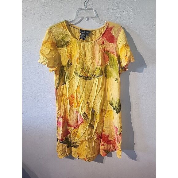 Vintage Carole Little Sport Dress Large Floral 12 Beach Boho Sundress 90's - Picture 1 of 5